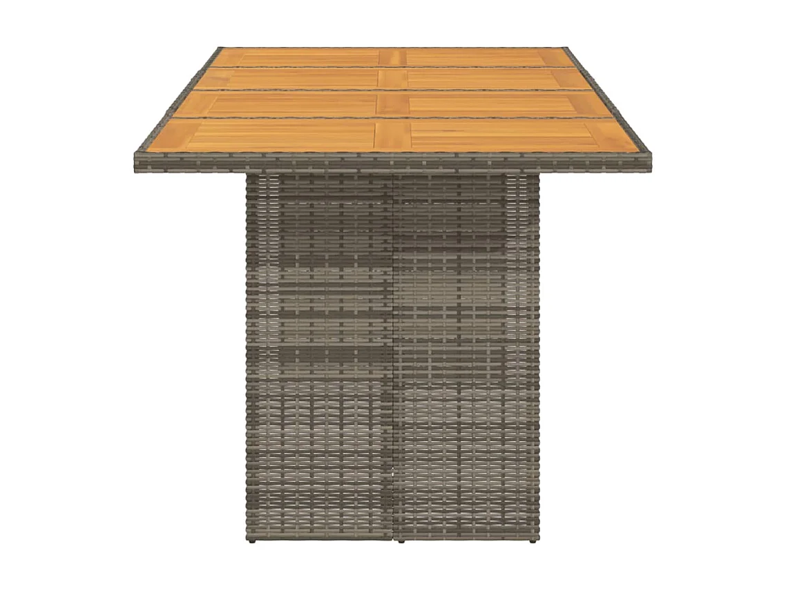 Table de jardin avec dessus en bois d'acacia gris 190x80x74 cm