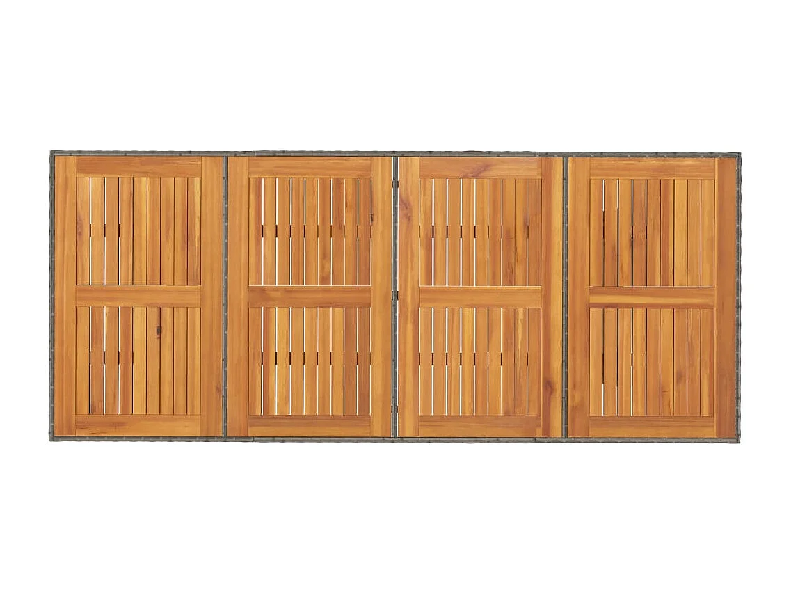 Table de jardin avec dessus en bois d'acacia gris 190x80x74 cm