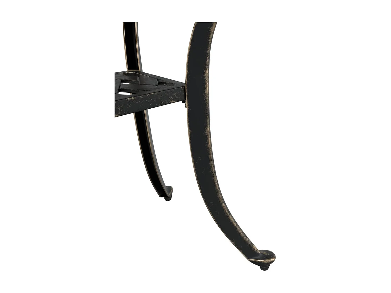 Table de jardin bronze 53x53x53 cm aluminium coulé