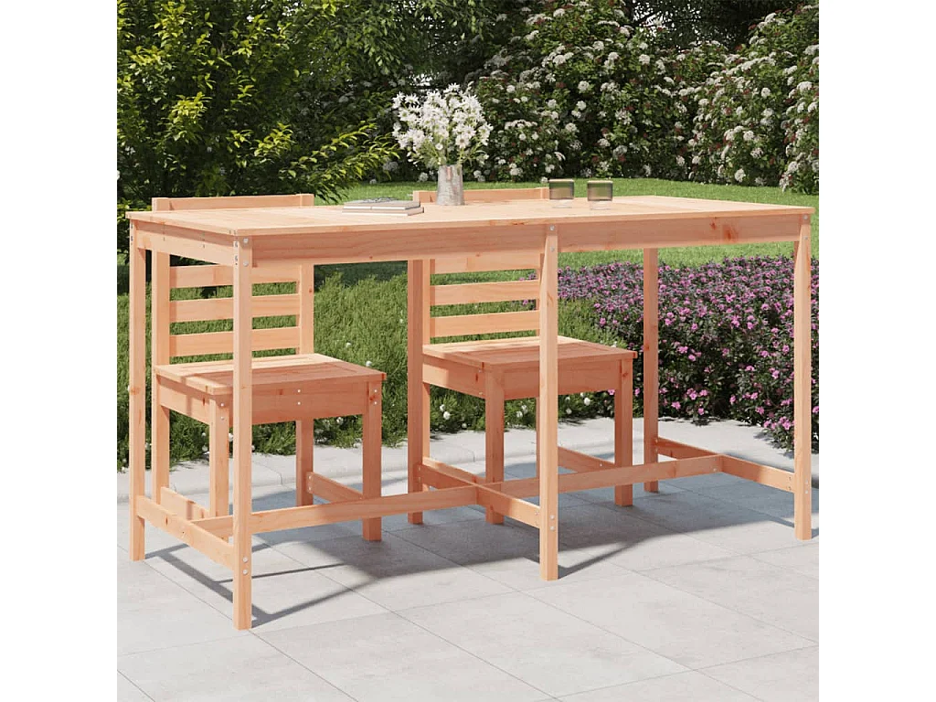 Table de jardin 203,5x90x110 cm bois massif de douglas