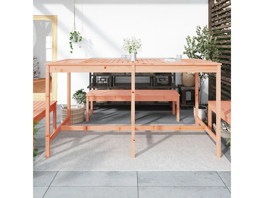 Table de jardin 203,5x90x110 cm bois massif de douglas