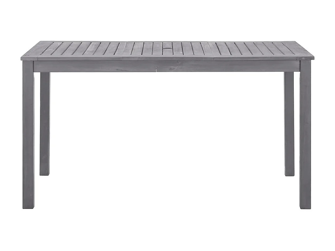 Table de jardin Délavage gris 140x80x74 cm Bois d'acacia massif