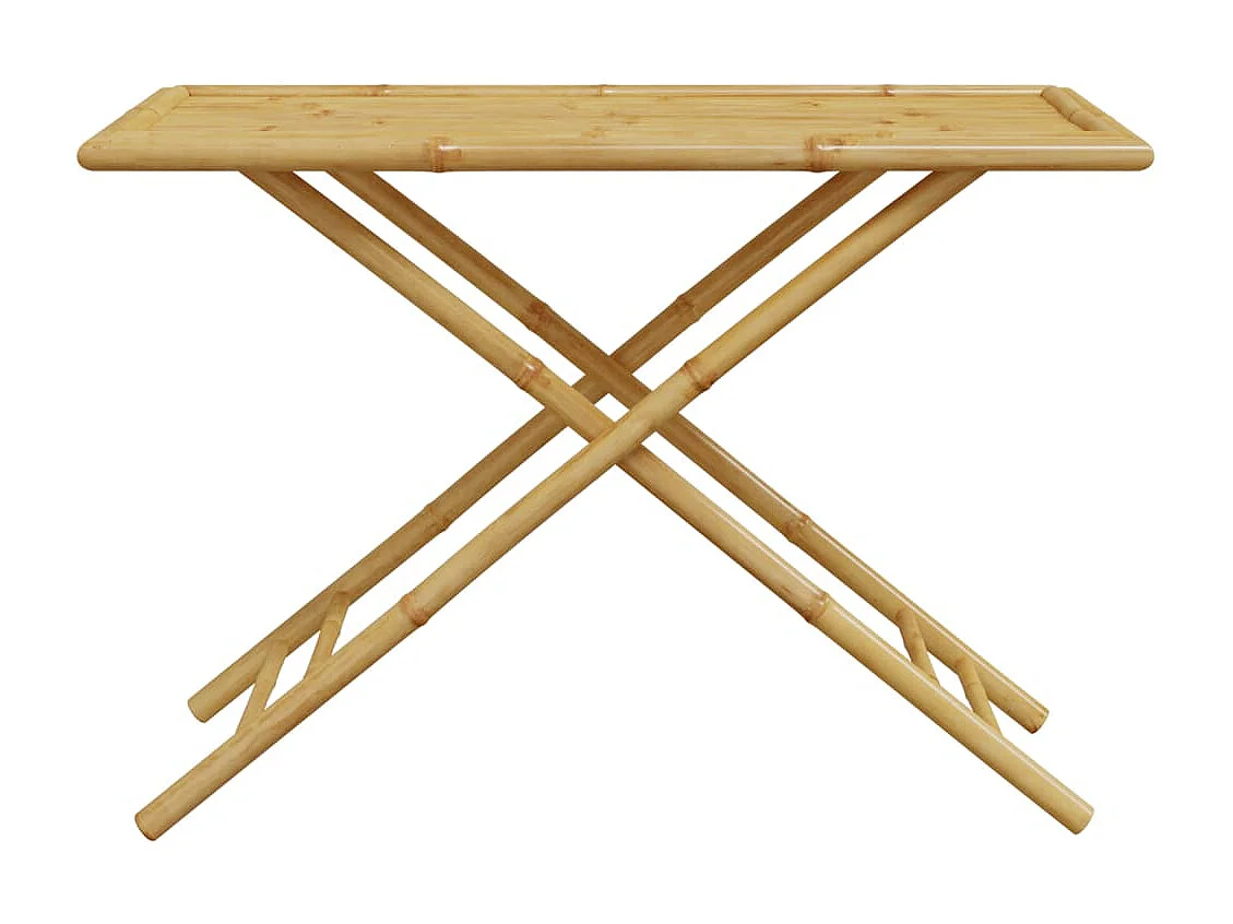 Mesa de jardín plegable de bambú 110x55x75 cm