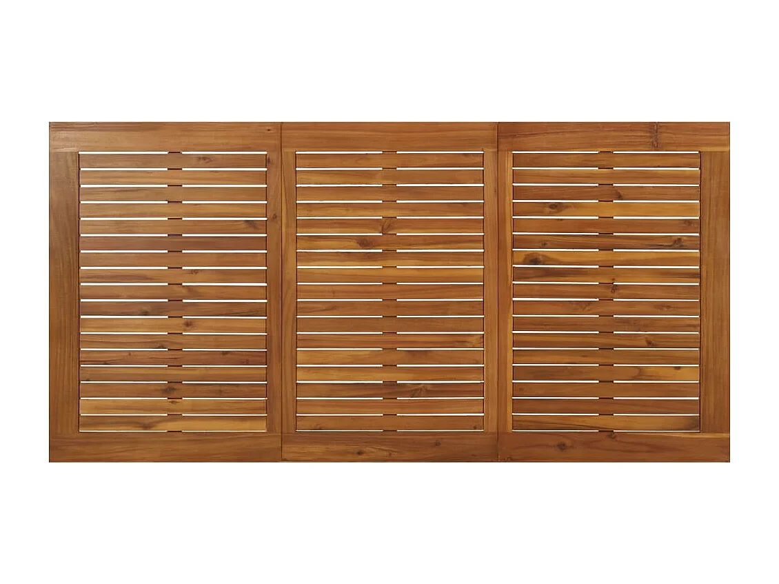 Table de jardin avec pieds épingle à cheveux 140x80x75cm acacia