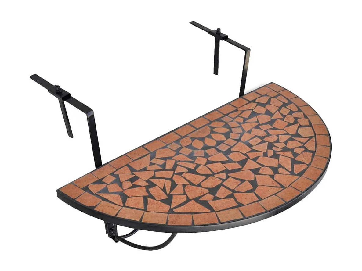 Table suspendue de balcon Terre cuite Mosaïque