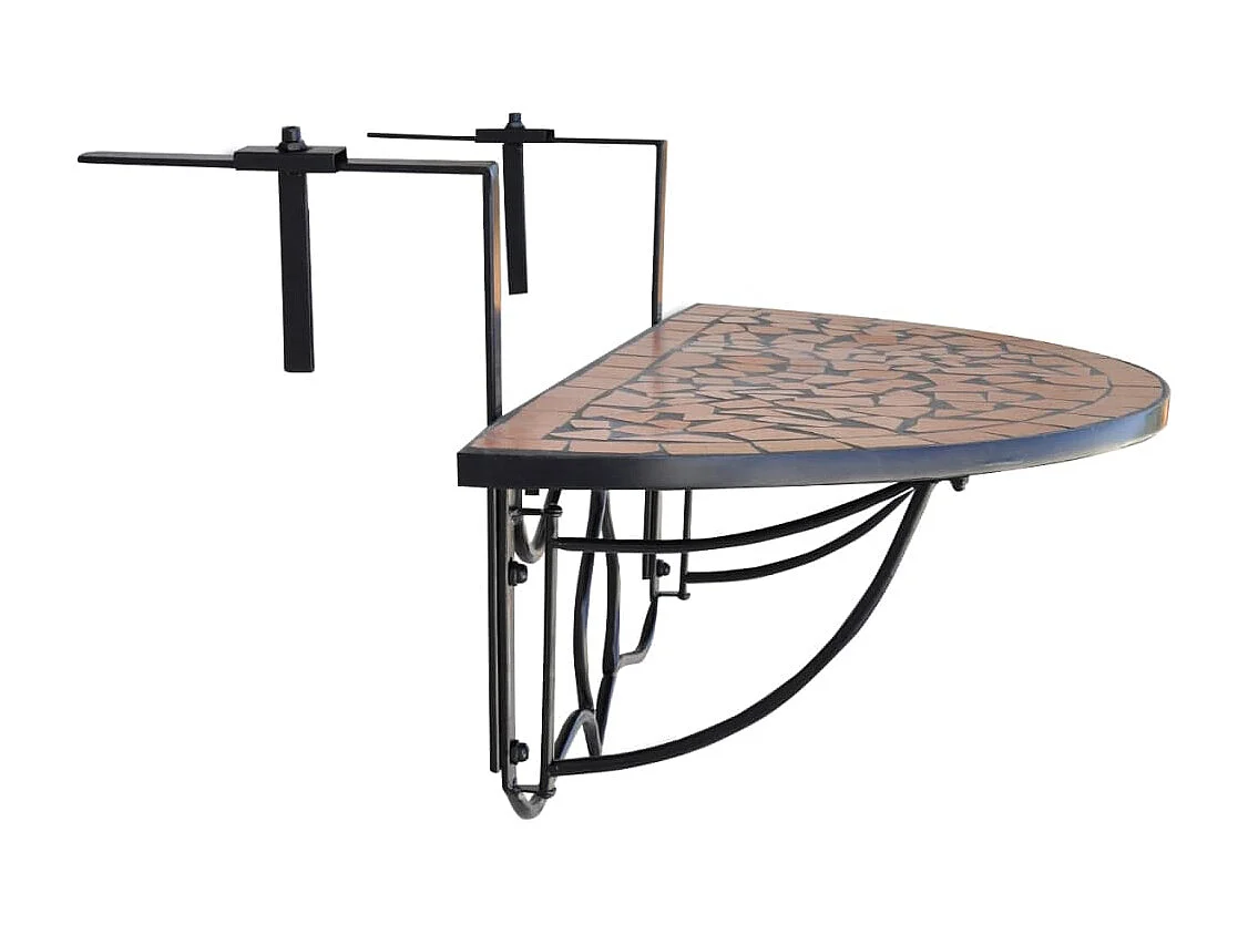 Table suspendue de balcon Terre cuite Mosaïque