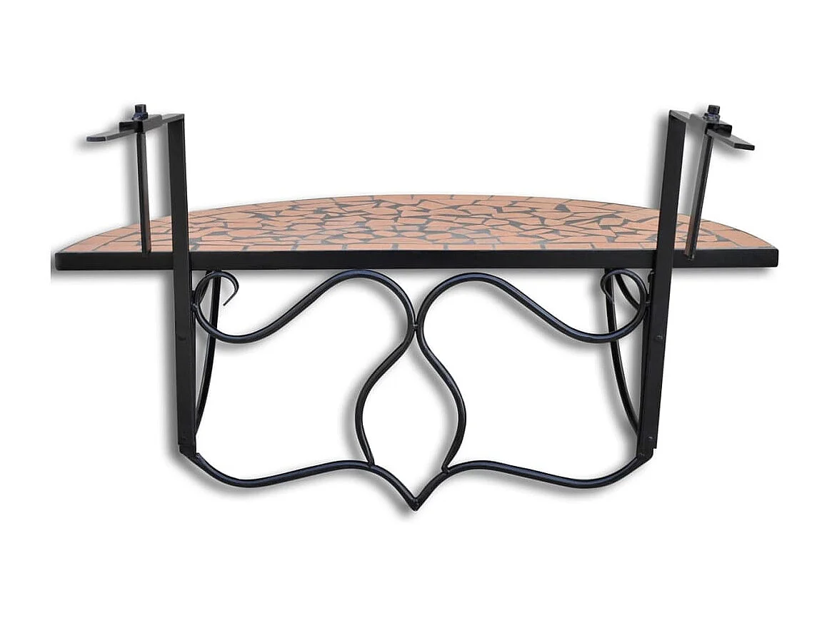 Table suspendue de balcon Terre cuite Mosaïque