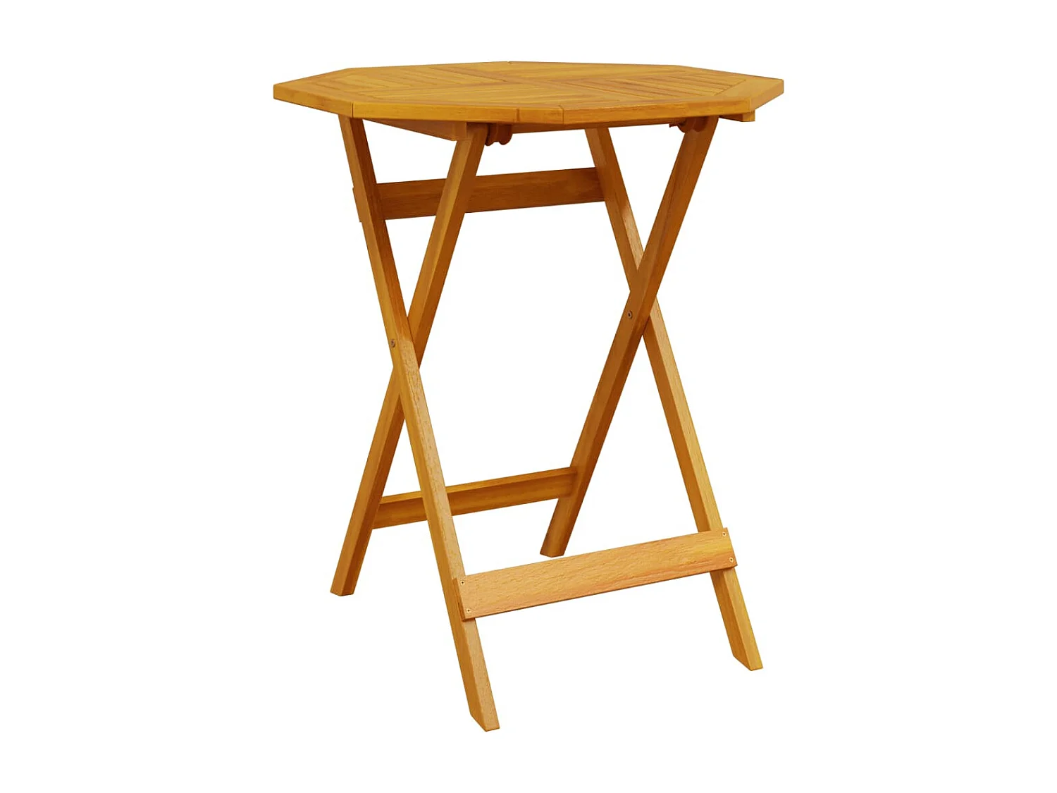 Mesa de jardín plegable madera maciza de acacia Ø70x75 cm