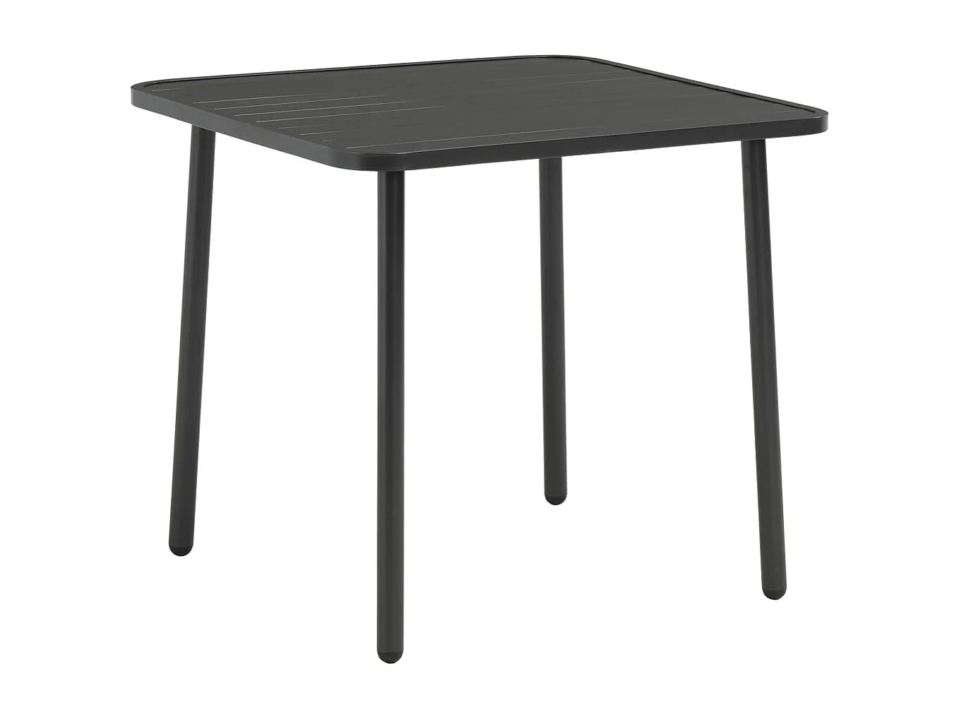 Table de jardin Gris foncé 80x80x72 cm Acier