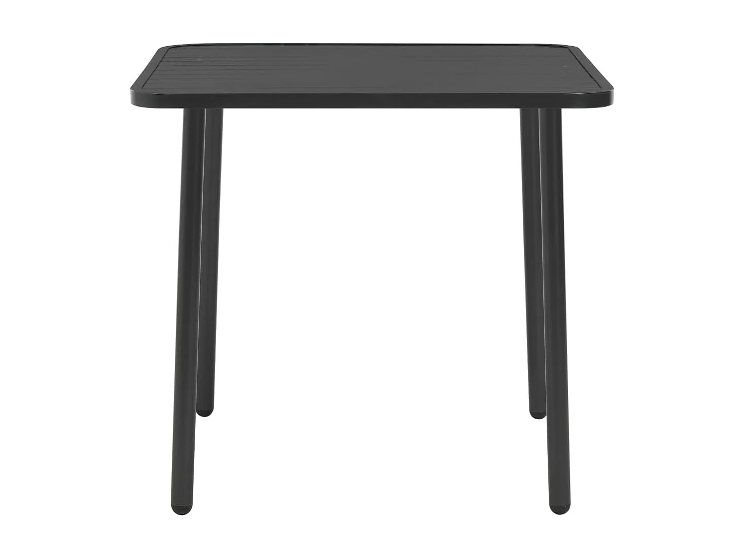 Table de jardin Gris foncé 80x80x72 cm Acier