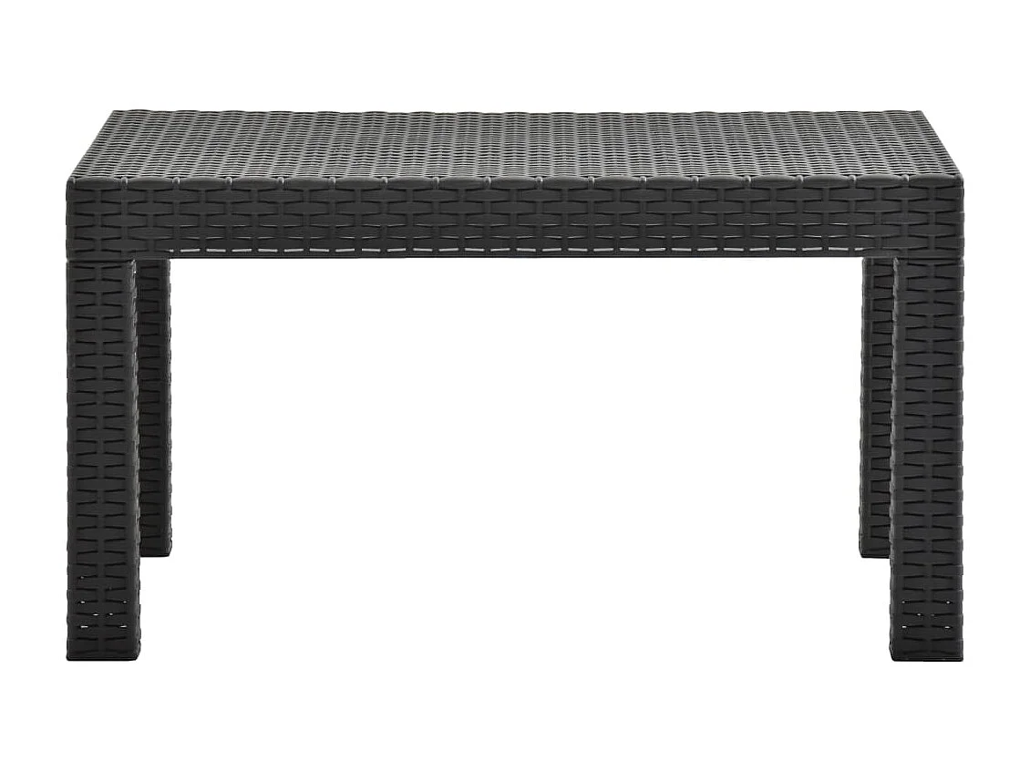Table de jardin Anthracite 58x58x41 cm PP Rotin