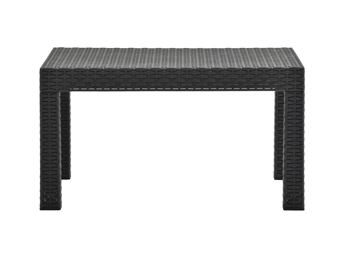 Table de jardin Anthracite 58x58x41 cm PP Rotin