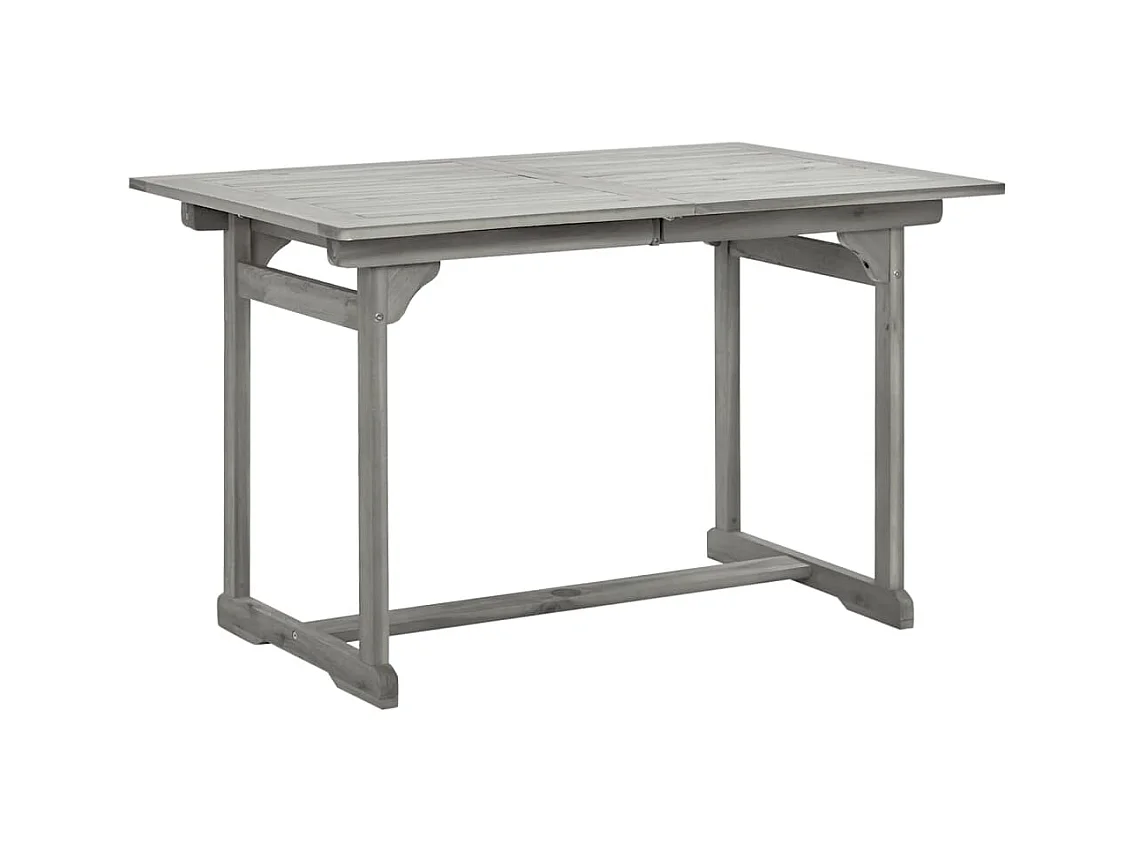 Table à dîner de jardin (120-170)x80x75 cm Bois d'acacia massif