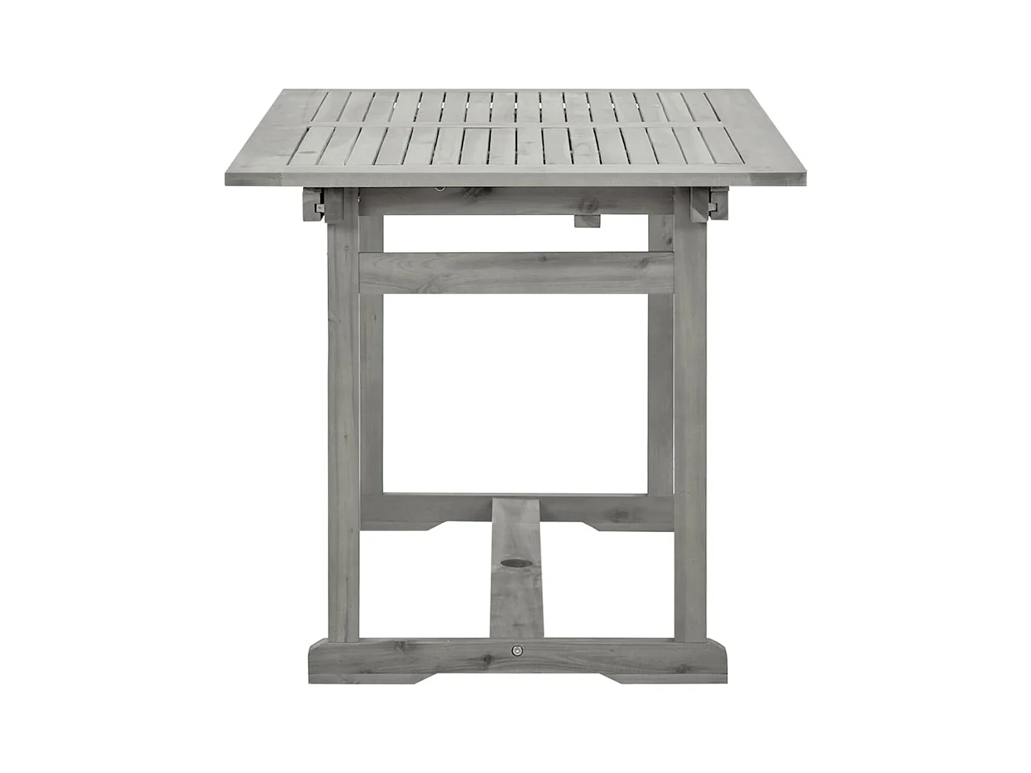 Table à dîner de jardin (120-170)x80x75 cm Bois d'acacia massif