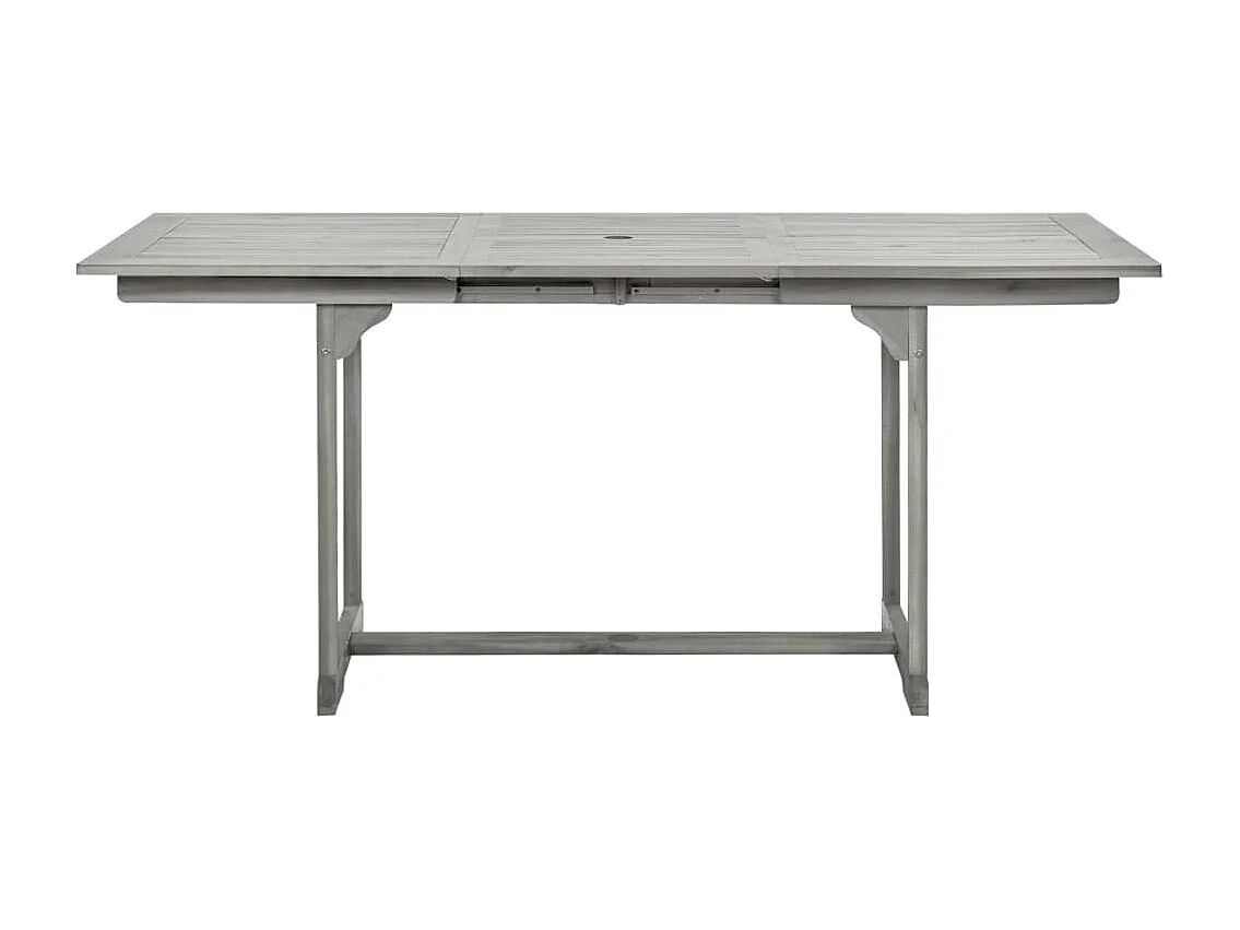 Tuintafel (120-170)x80x75 cm massief acaciahout