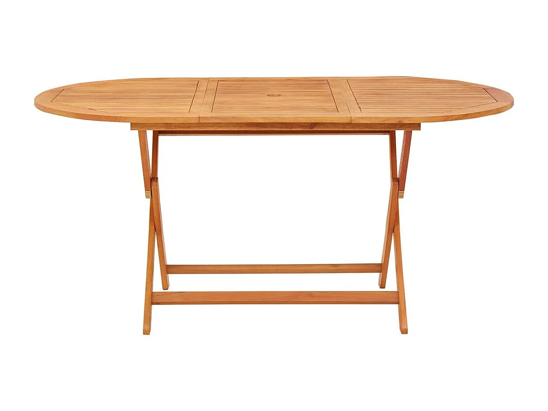 Table pliable de jardin 160x85x75 cm Bois d'eucalyptus massif