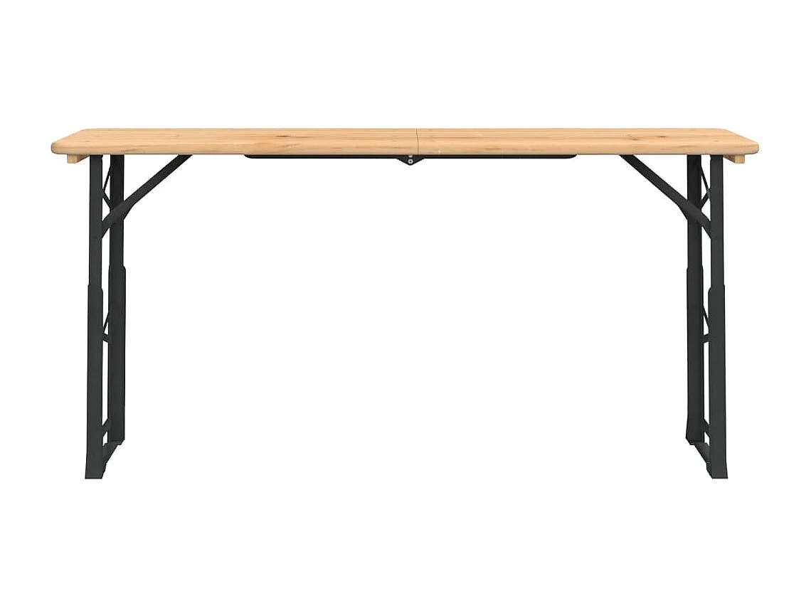 Table à bière pliable 170x50x75/105 cm bois massif de sapin