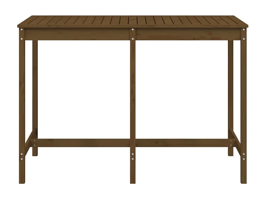 Table de jardin marron miel 159,5x82,5x110cm bois massif de pin