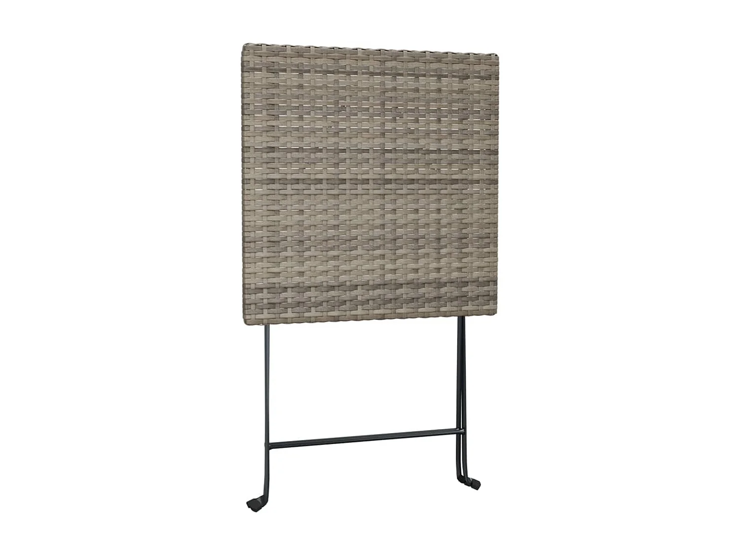 Table de bistrot pliante Gris 55x54x71 cm Résine tressée