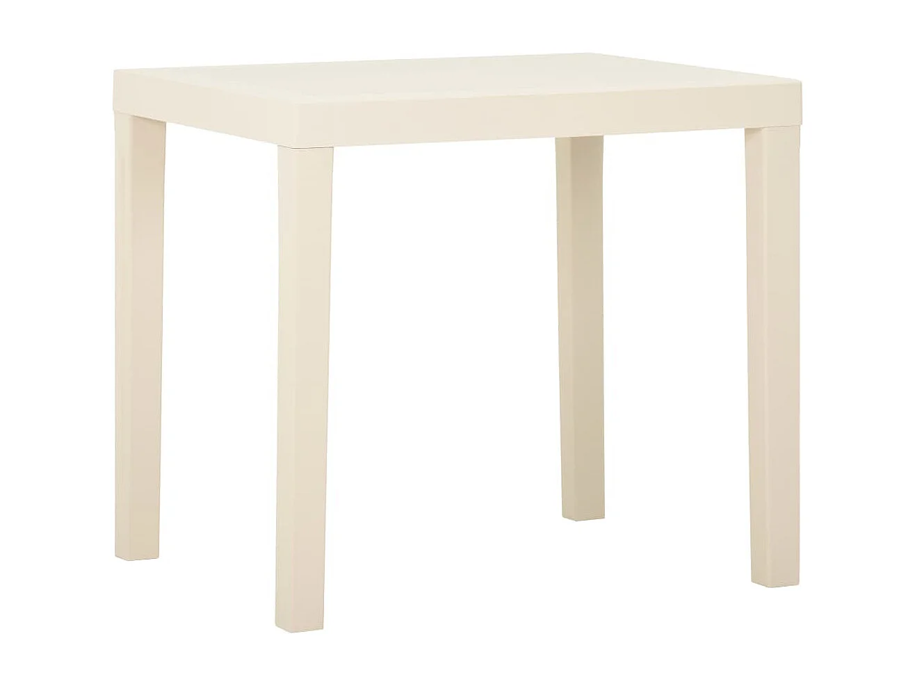 Table de jardin Blanc 79x65x72 cm Plastique