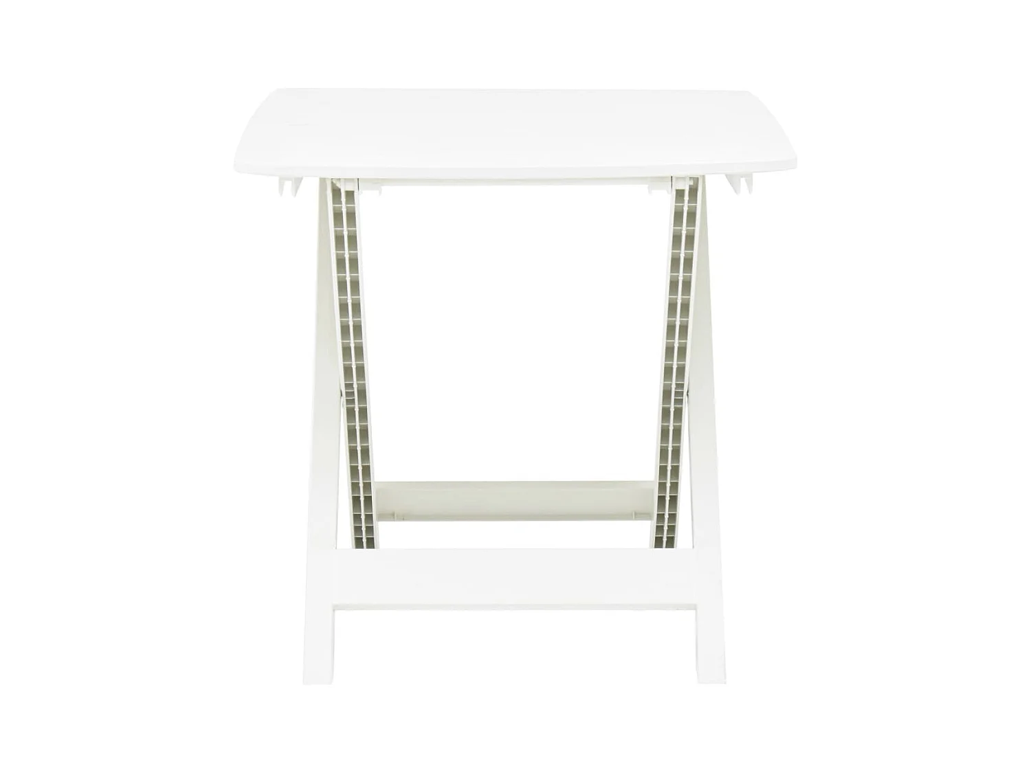 Mesa de jardín plegable de plástico blanco 79x72x70 cm