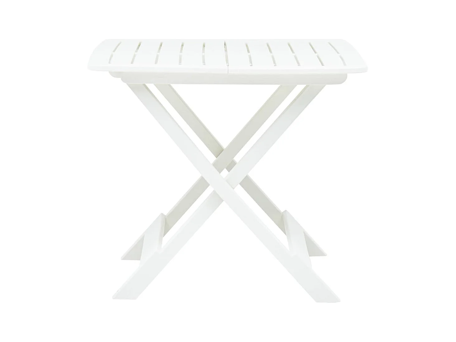 Mesa de jardín plegable de plástico blanco 79x72x70 cm