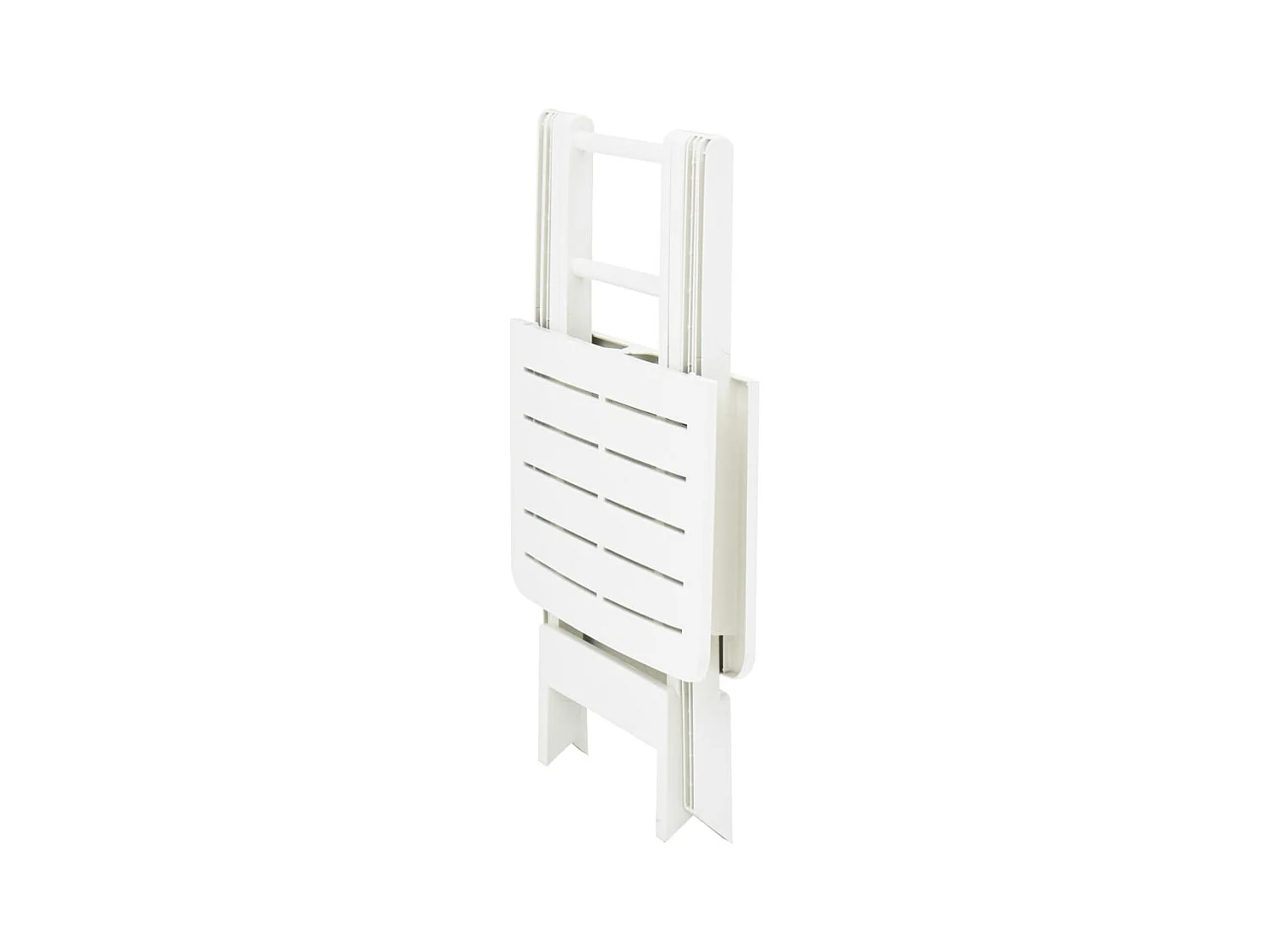 Mesa de jardín plegable de plástico blanco 79x72x70 cm