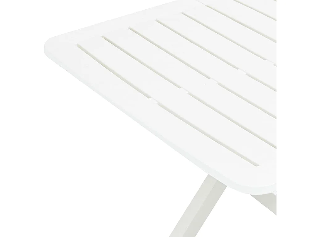 Table pliable de jardin Blanc 79x72x70 cm Plastique