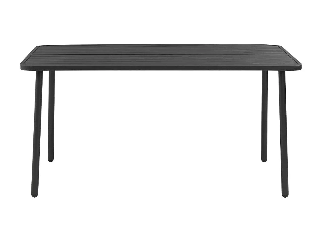 Table de jardin Gris foncé 150x90x72 cm Acier