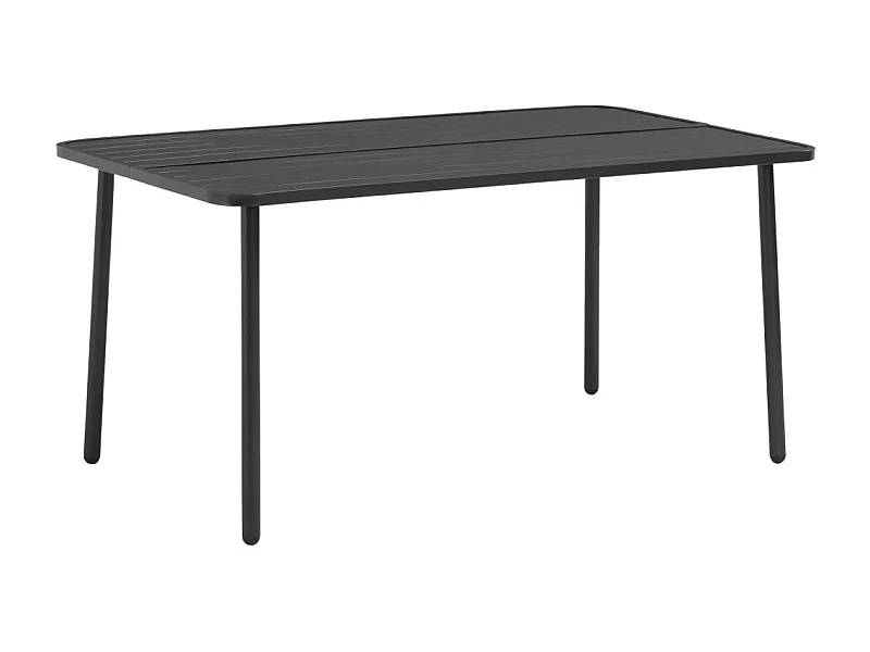 Table de jardin Gris foncé 150x90x72 cm Acier