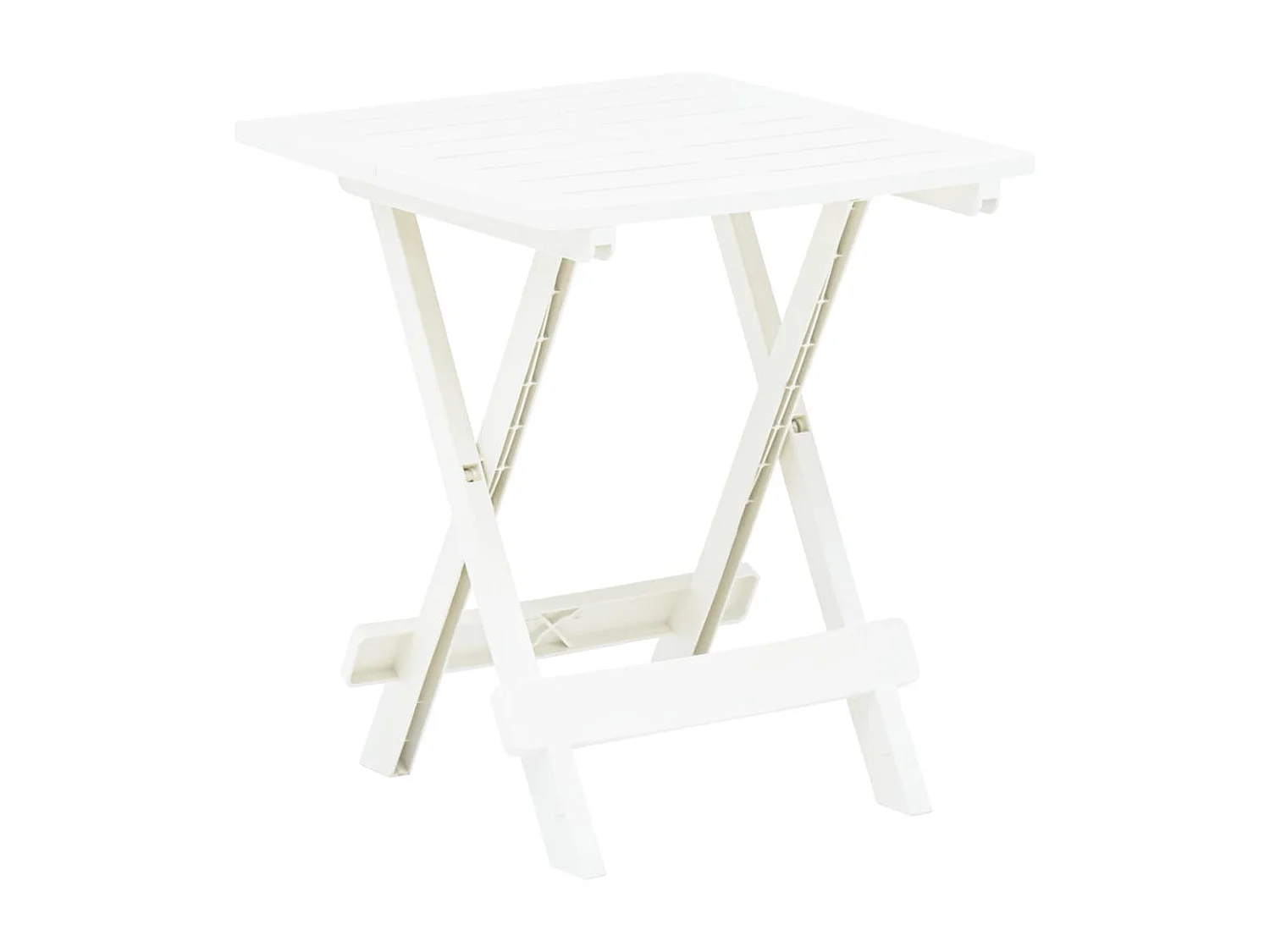 Mesa de jardim dobrável 45x43x50 cm plástico branco