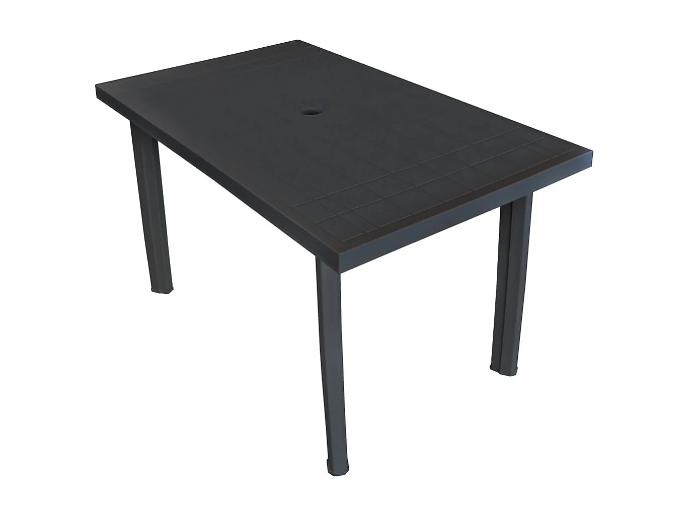 Table de jardin Anthracite 126 x 76 x 72 cm Plastique