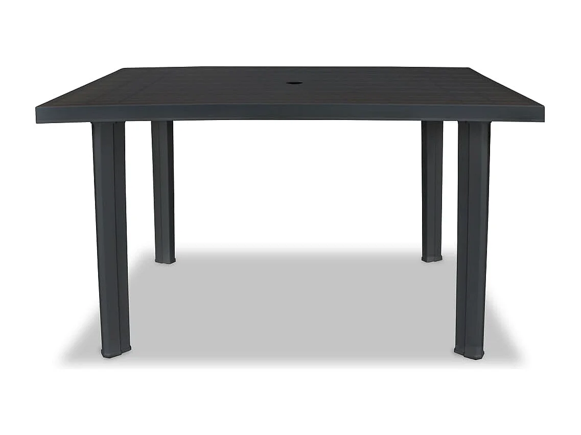 Table de jardin Anthracite 126 x 76 x 72 cm Plastique