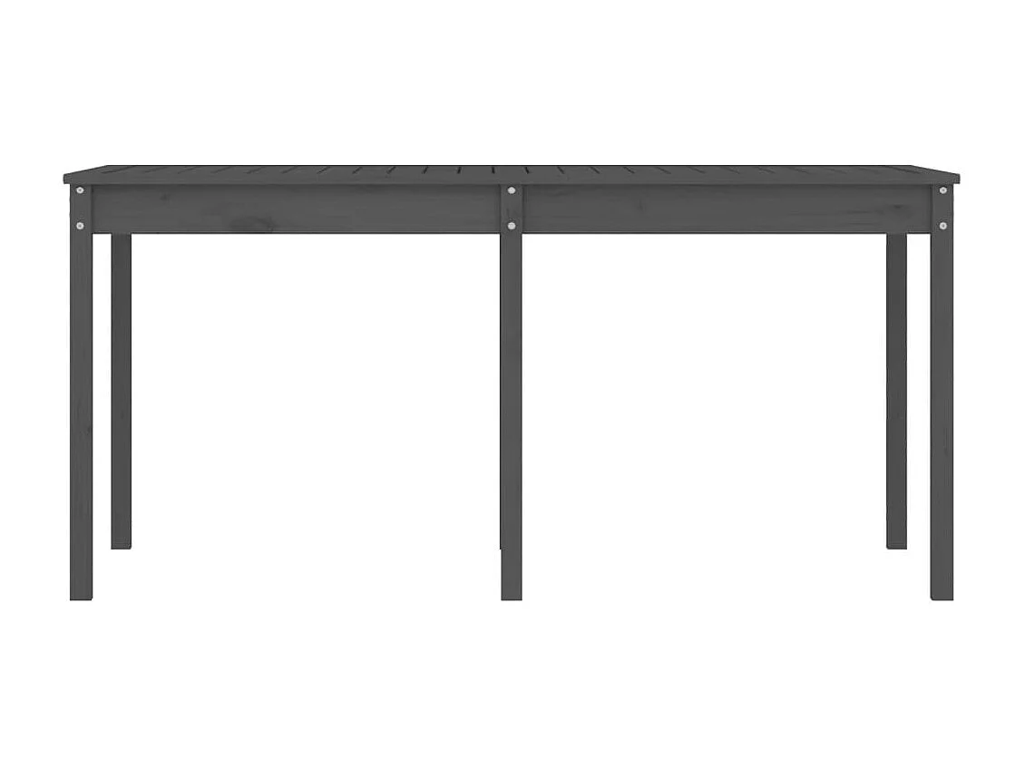 Table de jardin gris 159,5x82,5x76 cm bois massif de pin