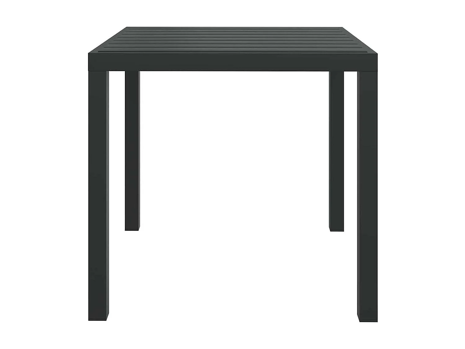 Table de jardin Noir 80 x 80 x 74 cm Aluminium et WPC