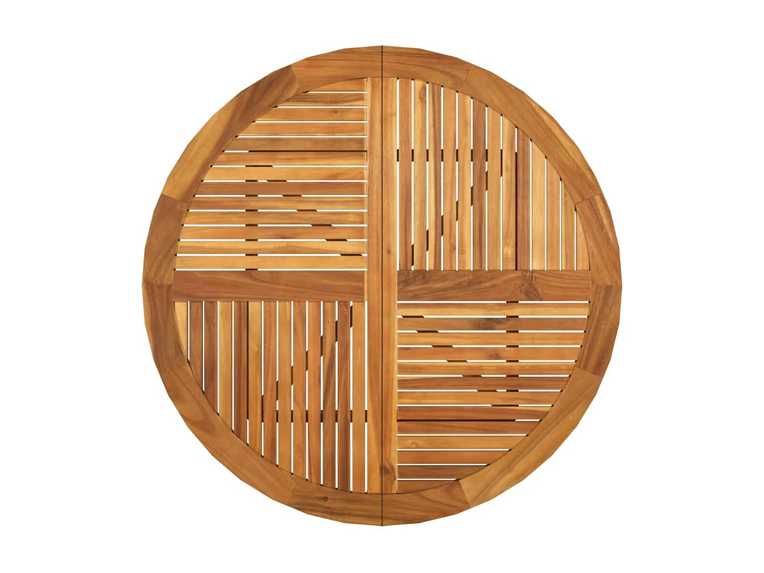 Table de jardin Ø 110 cm Bois d'acacia solide