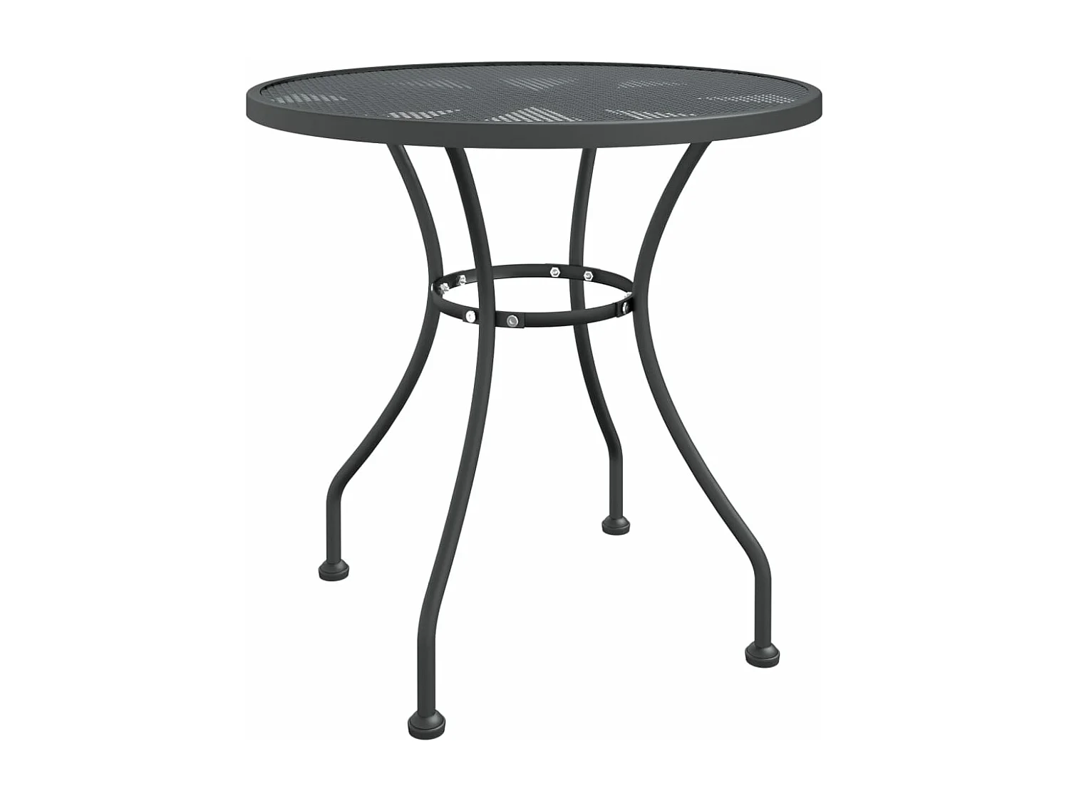 Table de jardin Ø80x72 cm Maille métallique Anthracite