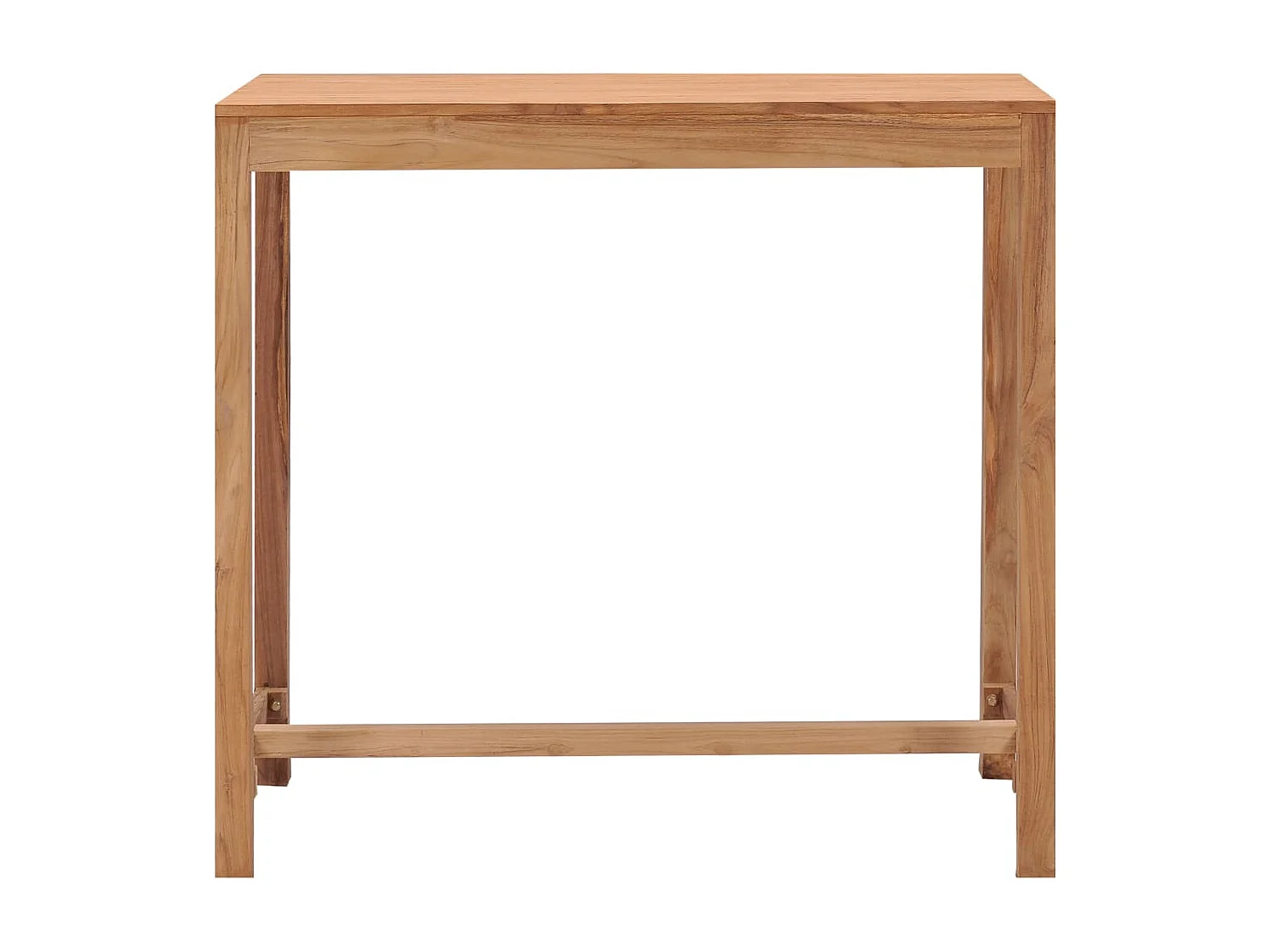 Mesa alta de jardín madera maciza de teca 110x60x105 cm