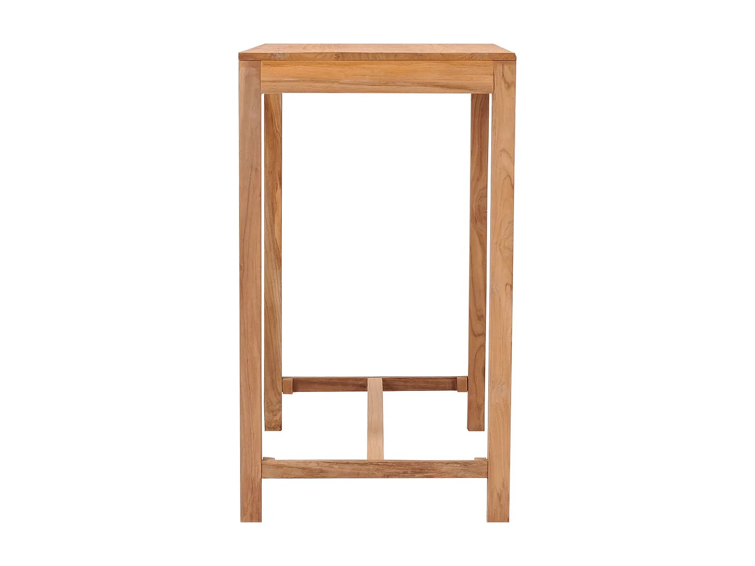 Mesa alta de jardín madera maciza de teca 110x60x105 cm