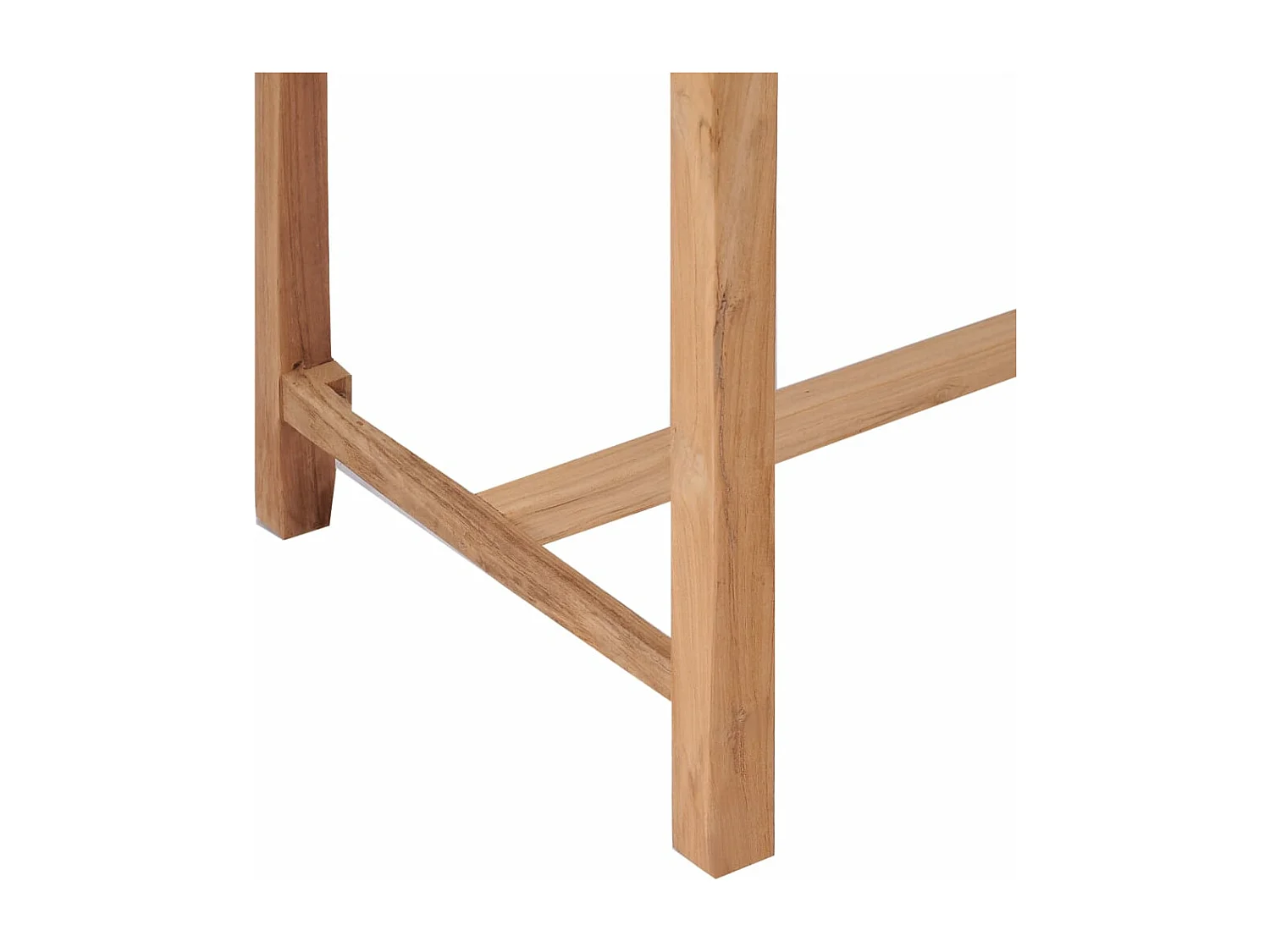 Mesa alta de jardín madera maciza de teca 110x60x105 cm