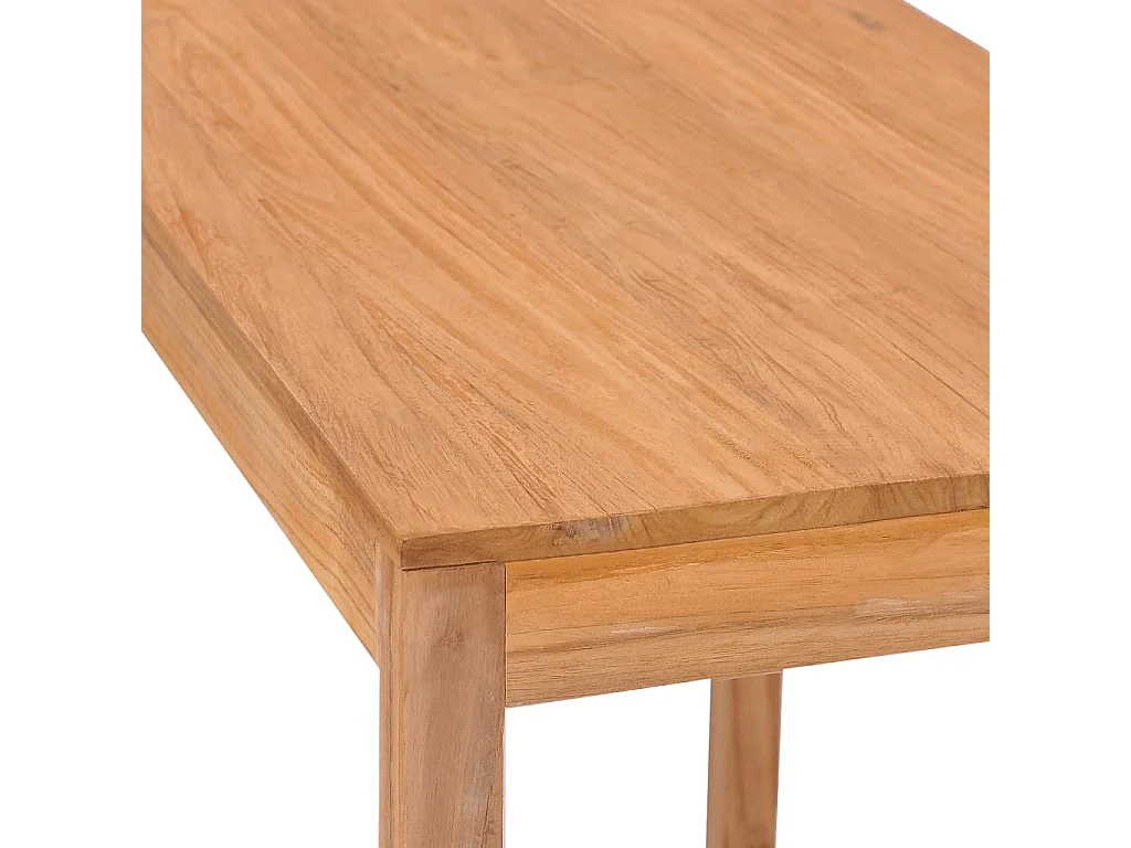 Mesa alta de jardín madera maciza de teca 110x60x105 cm