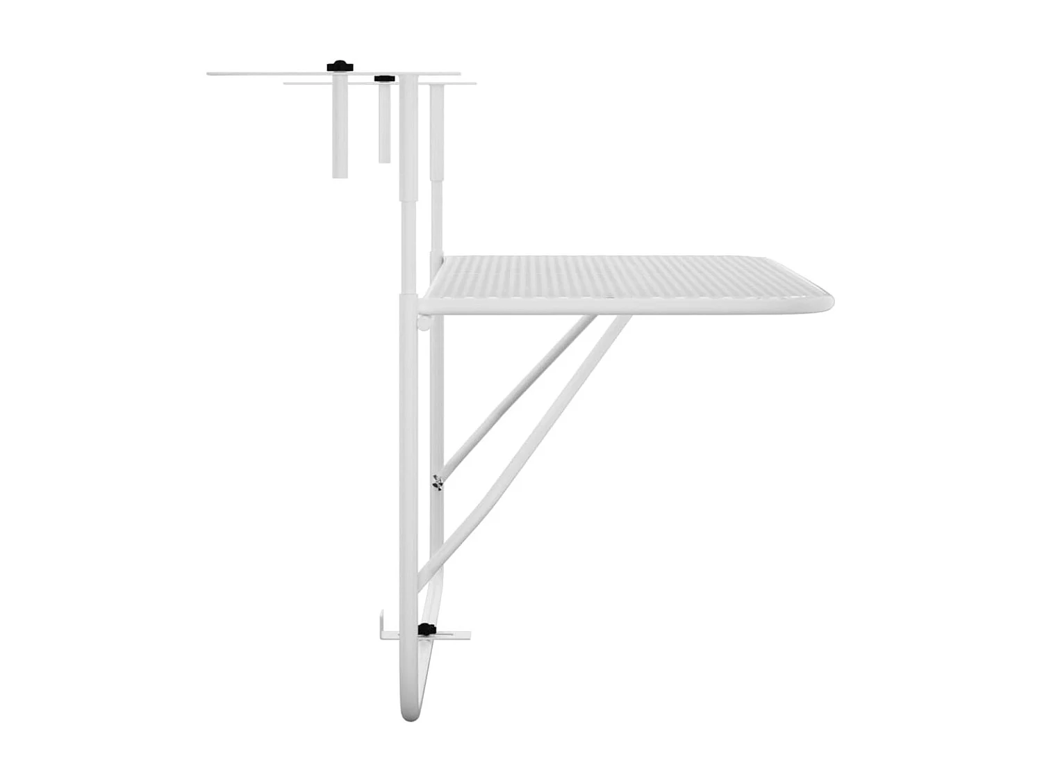 Table de balcon Blanc 60x40 cm Acier