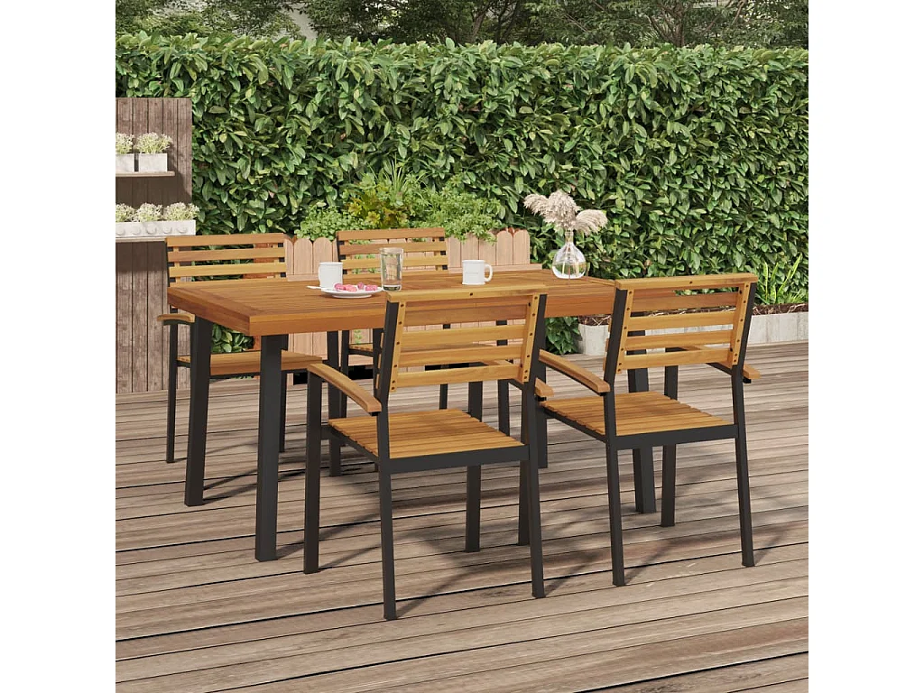 Table de jardin 150x90x75 cm Bois d'acacia solide