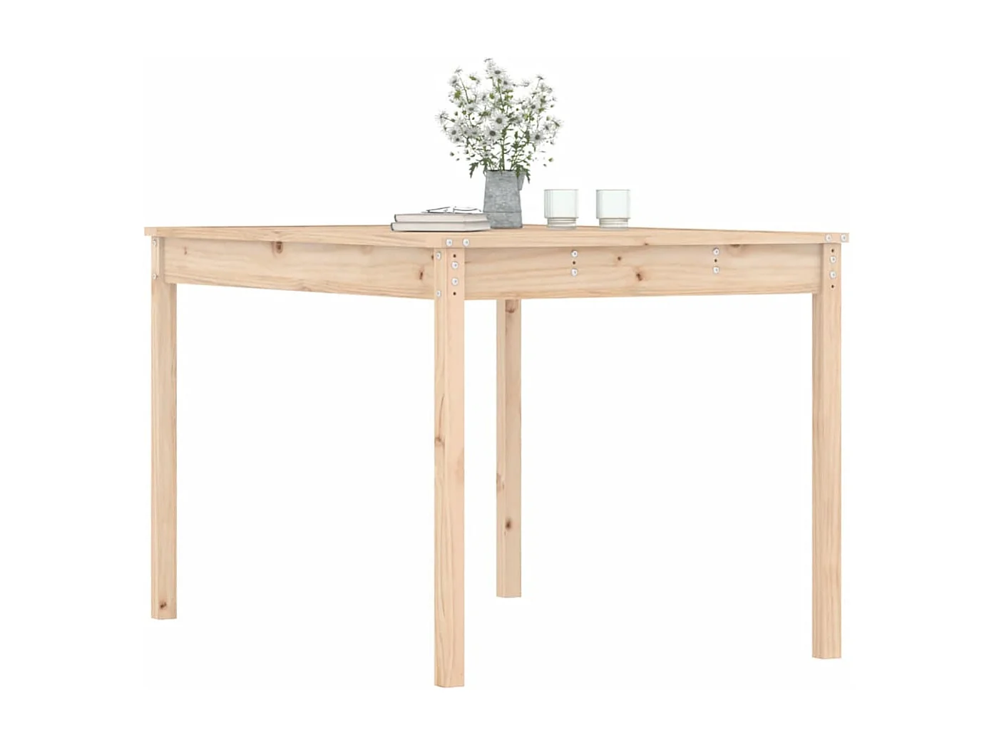 Table de jardin 121x82,5x76 cm bois massif de pin
