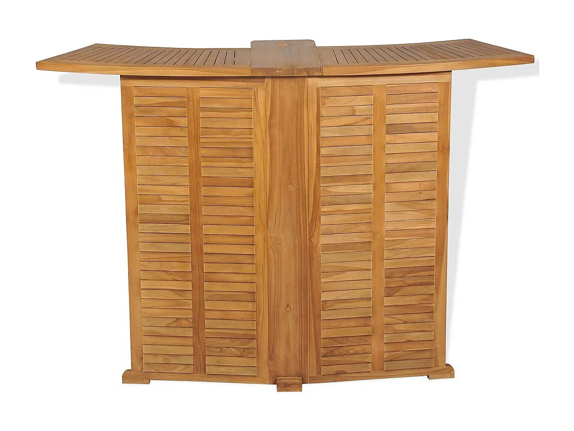 Table pliable de bar 155x53x105 cm Bois de teck solide
