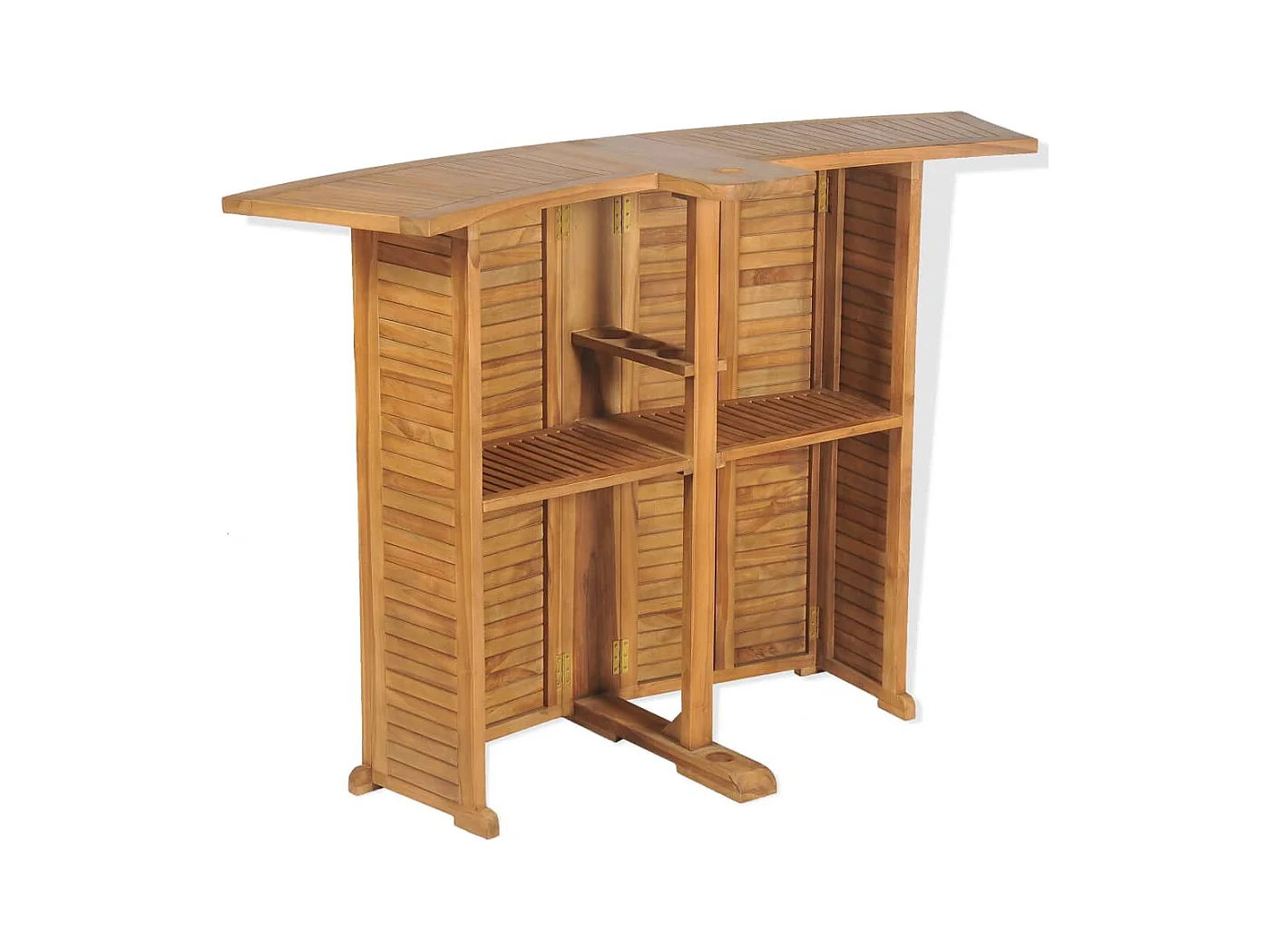 Table pliable de bar 155x53x105 cm Bois de teck solide