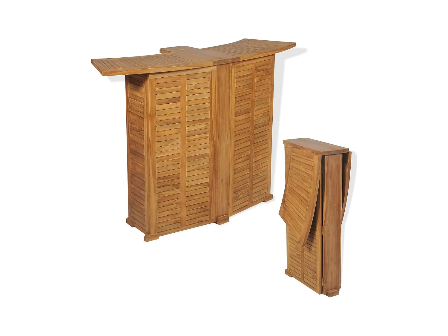 Table pliable de bar 155x53x105 cm Bois de teck solide