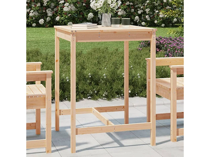 Mesa de jardim 82,5x82,5x110 cm madeira de pinho maciça
