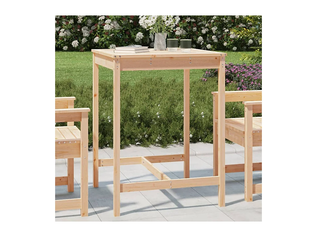 Table de jardin 82,5x82,5x110 cm bois massif de pin