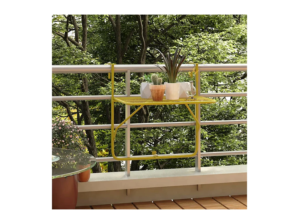 Table de balcon Doré 60x40 cm Acier